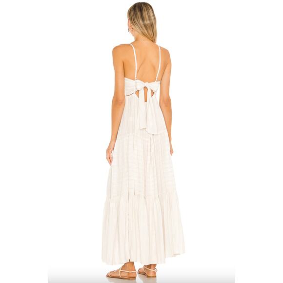 Revolve L*SPACE Santorini Cream Maxi Sundress, Tie-Back, Size XL - Picture 2 of 7
